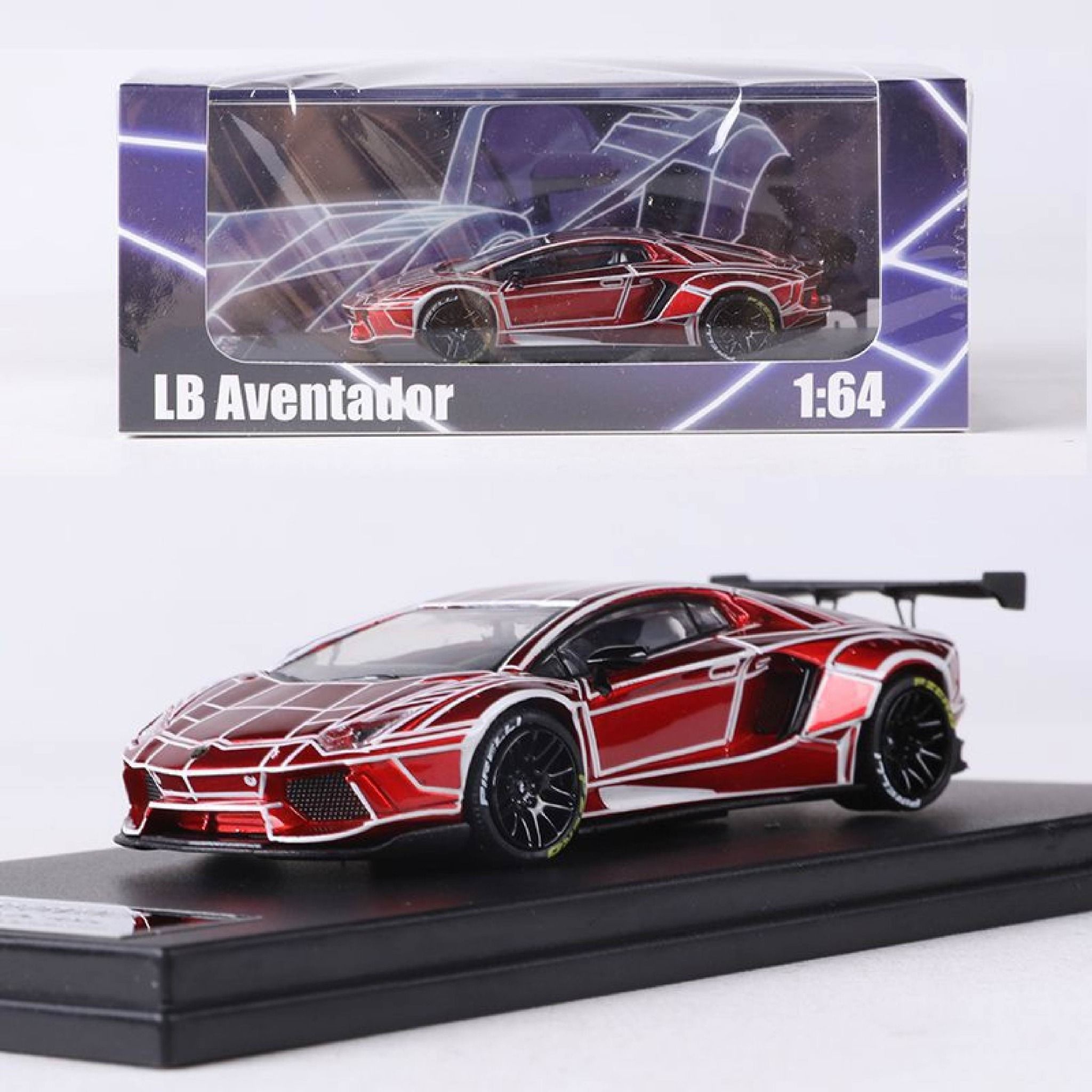 Mô hình xe Lamboghini LP700 Aventador phiên bản tiêu chuẩn tỉ lệ 1:64 có đế và hộp mica King Model OT64033