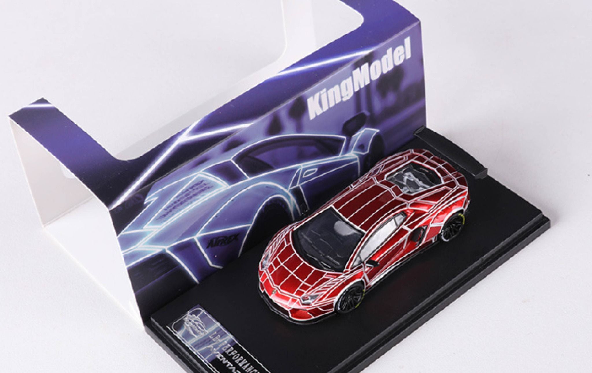 Mô hình xe Lamboghini LP700 Aventador phiên bản tiêu chuẩn tỉ lệ 1:64 có đế và hộp mica King Model OT64033