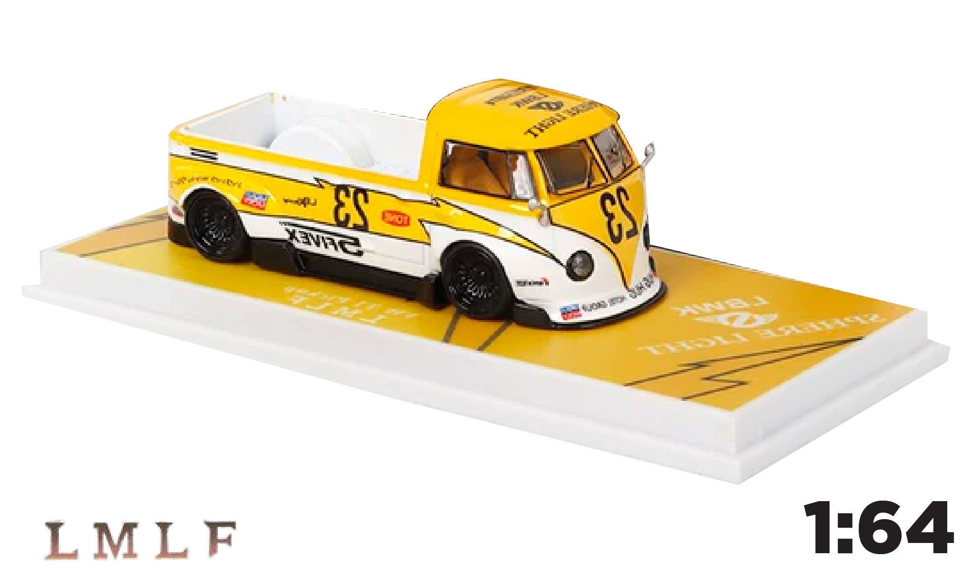 Mô hình xe Volkswagen T1 Pickup Kombi White Yellow - Lightning 23 tỉ lệ 1:64 F.M.L.F OT64071