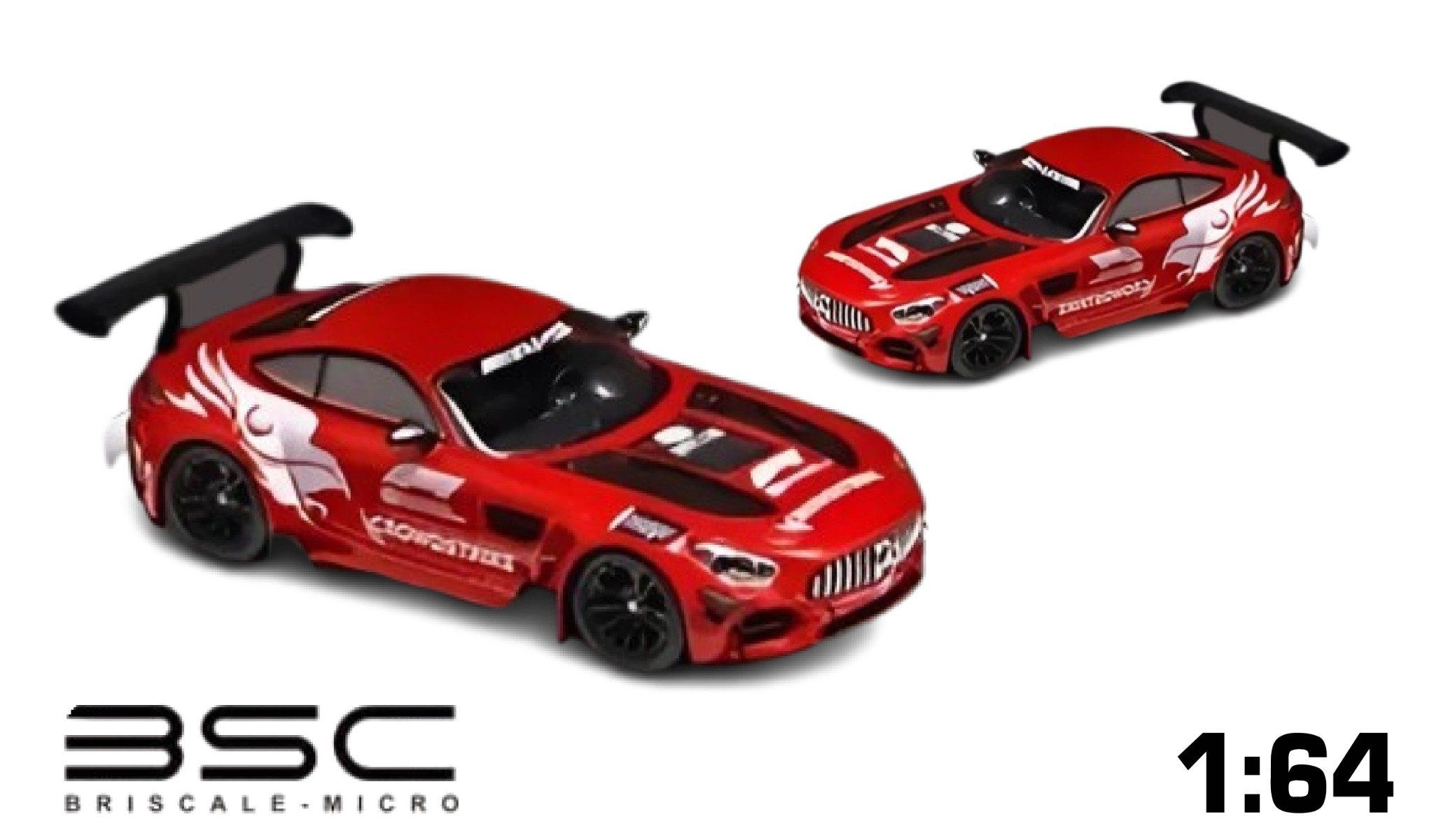 Mô hình xe Mercedes AMG GTS phiên bản CrowdStrike bản sự kiện HEC2025 tỉ lệ 1:64 BSC Model OT64114