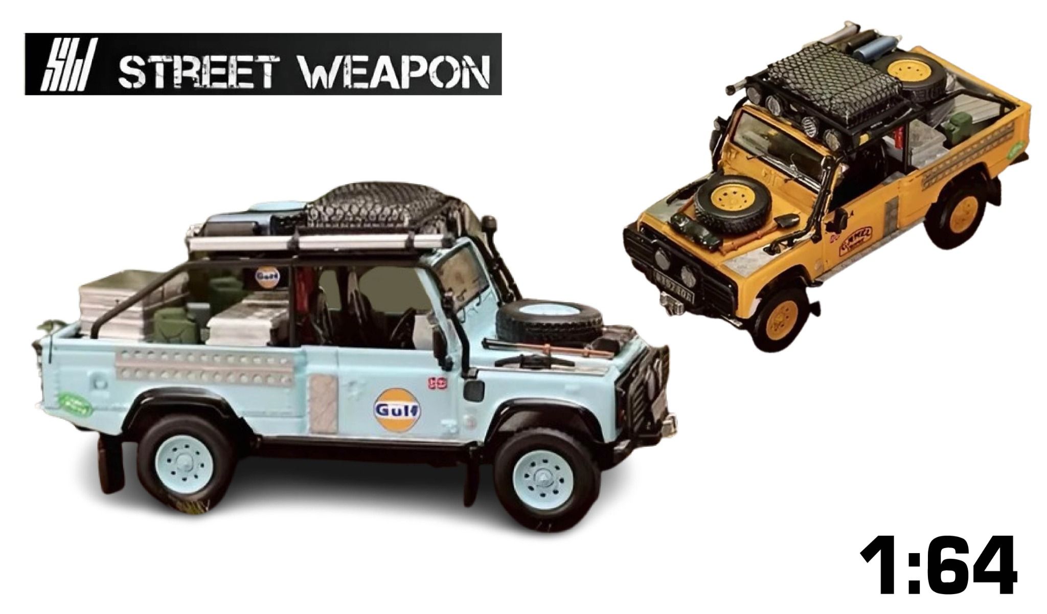 Mô hình x e Land Rover Defender 90 pick up Tomb Raider Angelina Jolie limited 500pcs tỉ lệ 1:64 Street weapon OT64135