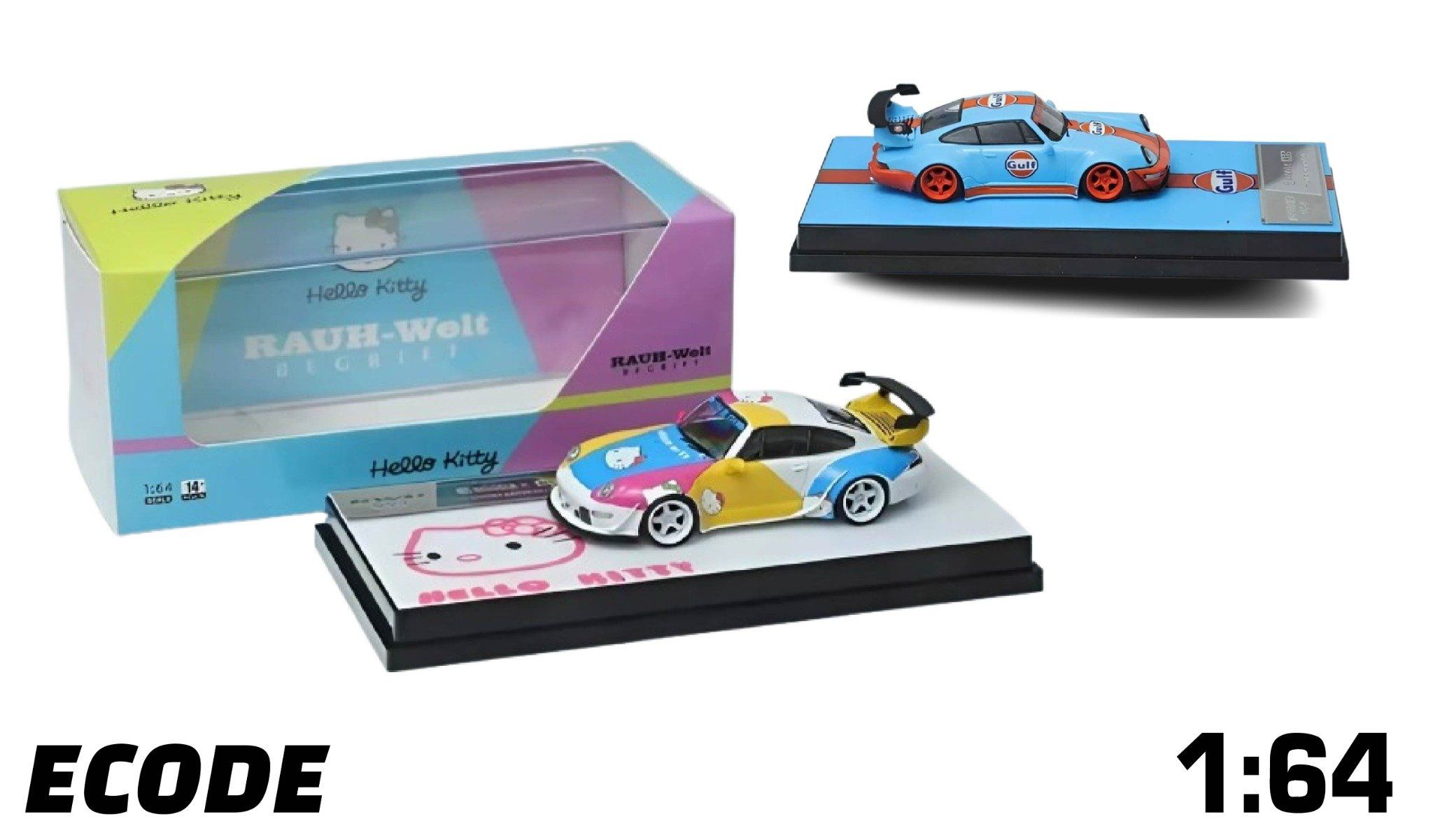 Mô hình xe Porsche 964 - 993 RWB Rauh Welt Begriff bản sự kiện HEC tỉ lệ 1:64 ECODE OT64308