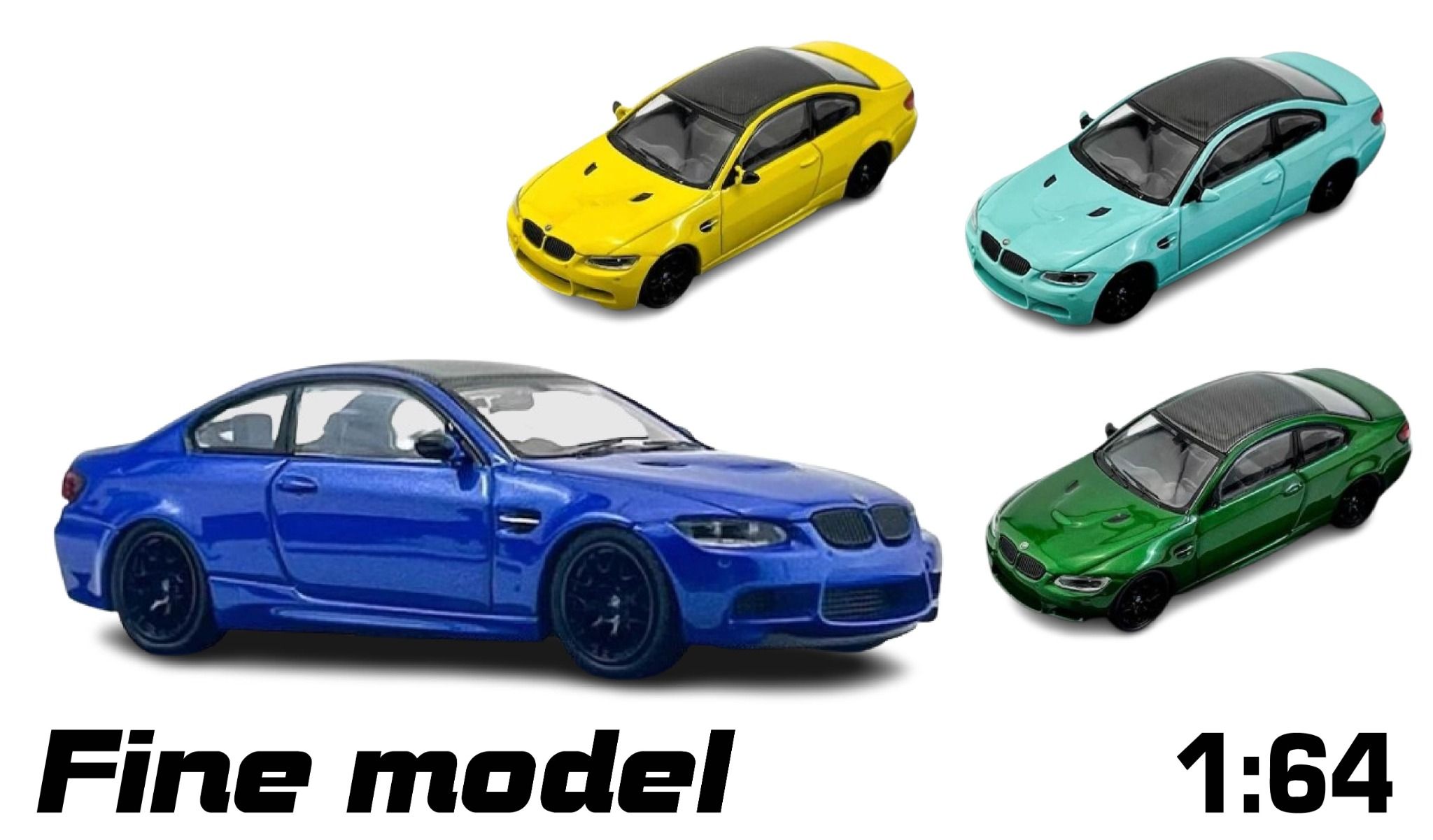 Mô hình xe BMW M3 E92 Coupe tỉ lệ 1:64 Fine model OT64314