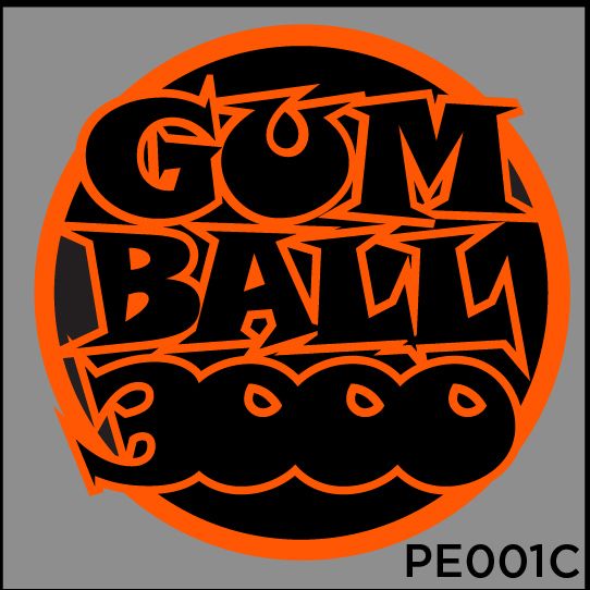 Sticker PET in chuyển nhiệt - hình ủi lên vải - nón - áo - quần series Gumball 3000 Autono1 PE001