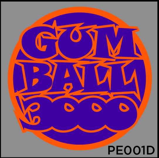 Sticker PET in chuyển nhiệt - hình ủi lên vải - nón - áo - quần series Gumball 3000 Autono1 PE001