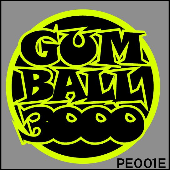 Sticker PET in chuyển nhiệt - hình ủi lên vải - nón - áo - quần series Gumball 3000 Autono1 PE001
