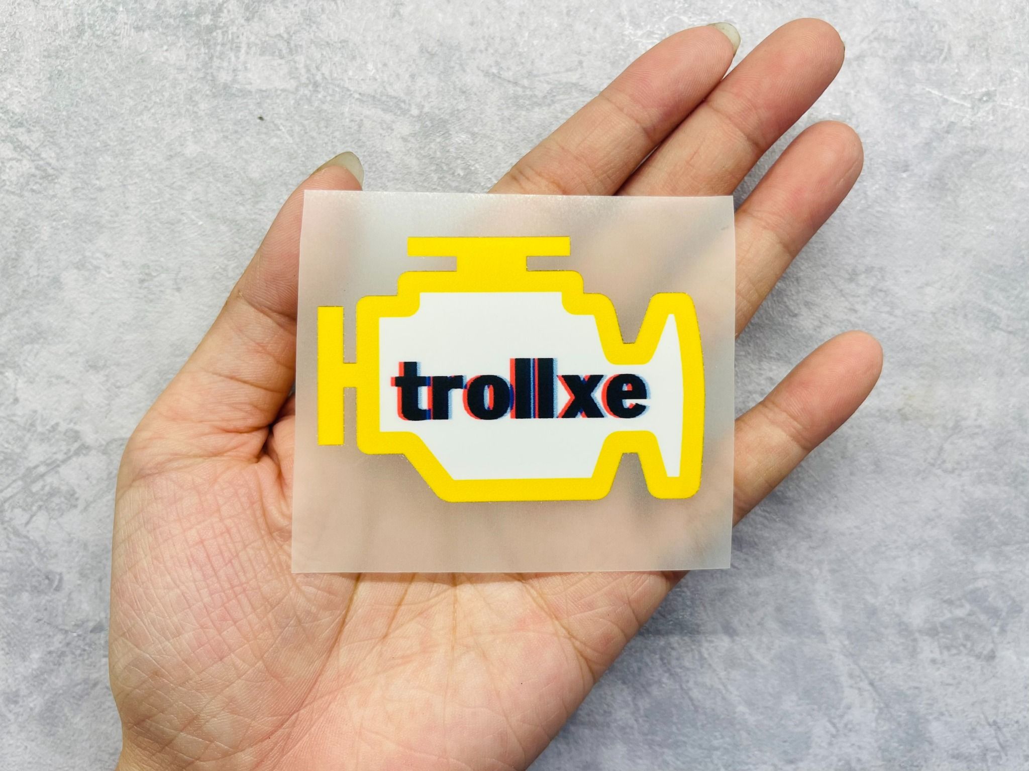 Sticker PET in chuyển nhiệt - hình ủi lên vải - nón - áo - quần series Gumball 3000 Autono1 PE001
