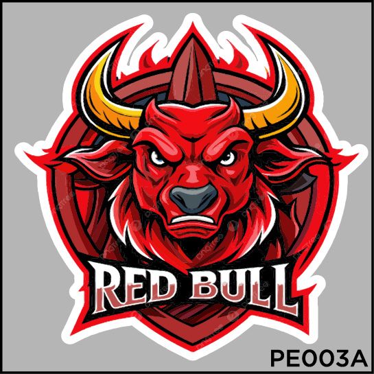 Sticker PET in chuyển nhiệt - hình ủi lên vải - nón - áo - quần Red bull Autono1 PE003