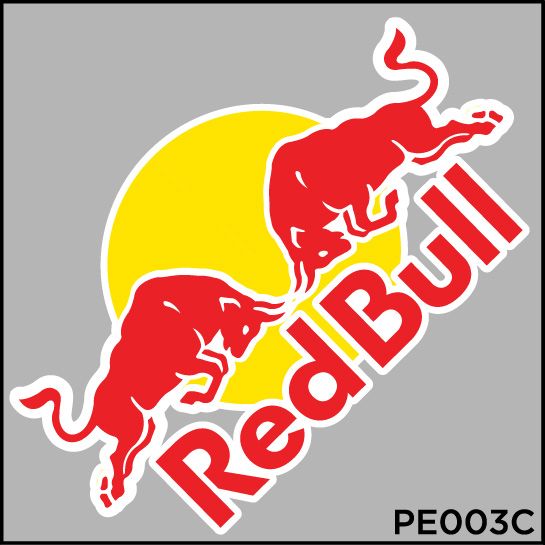 Sticker PET in chuyển nhiệt - hình ủi lên vải - nón - áo - quần Red bull Autono1 PE003