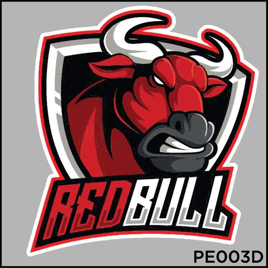 Sticker PET in chuyển nhiệt - hình ủi lên vải - nón - áo - quần Red bull Autono1 PE003