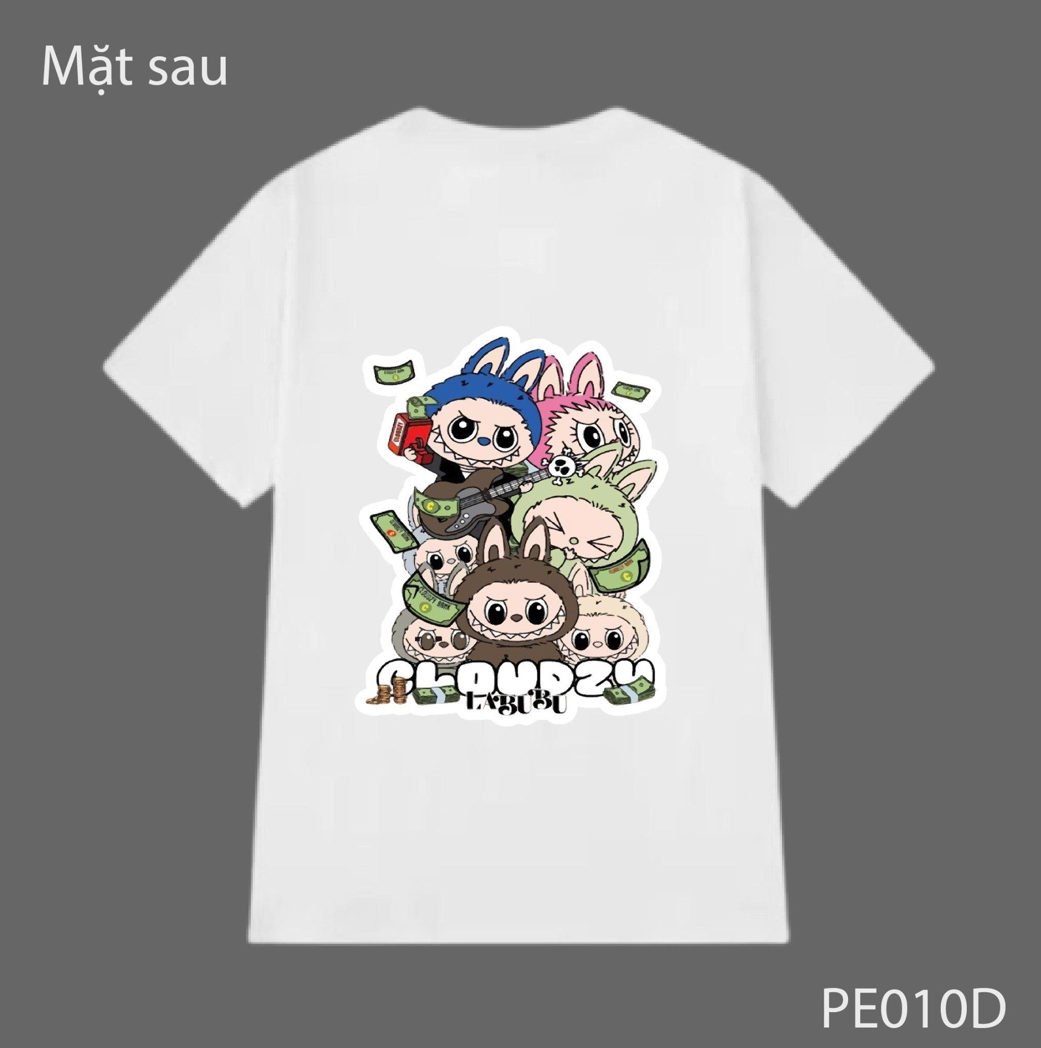 Sticker PET Labubu in chuyển nhiệt - hình ủi lên vải - nón - áo - quần Autono1 PE010