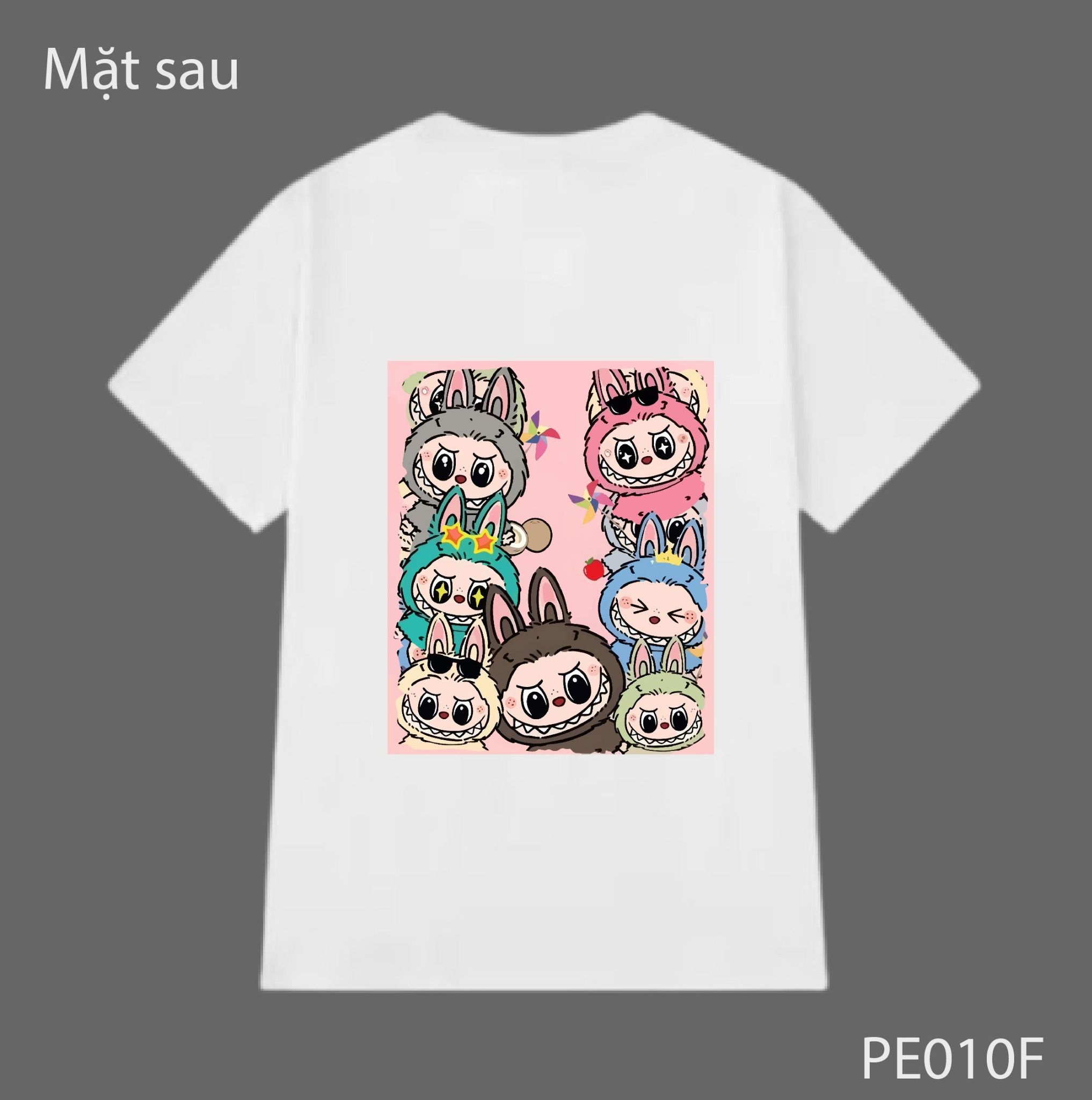 Sticker PET Labubu in chuyển nhiệt - hình ủi lên vải - nón - áo - quần Autono1 PE010