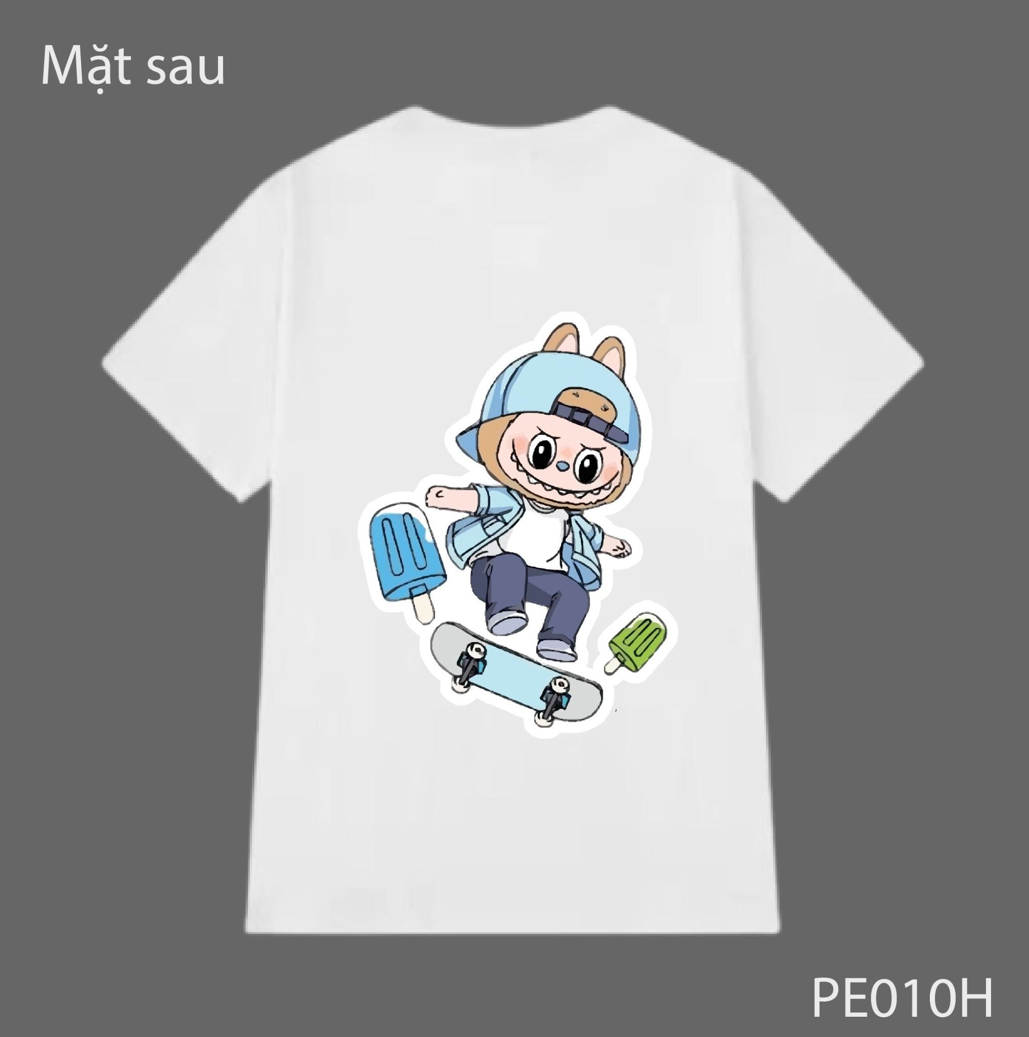 Sticker PET Labubu in chuyển nhiệt - hình ủi lên vải - nón - áo - quần Autono1 PE010