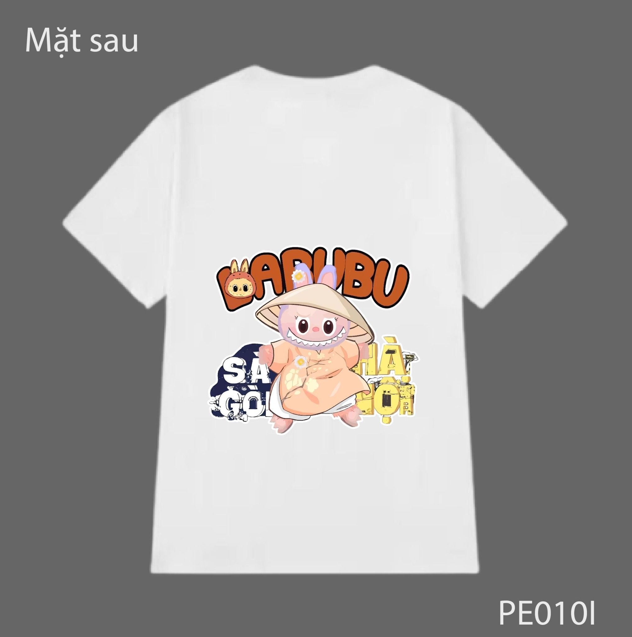 Sticker PET Labubu in chuyển nhiệt - hình ủi lên vải - nón - áo - quần Autono1 PE010