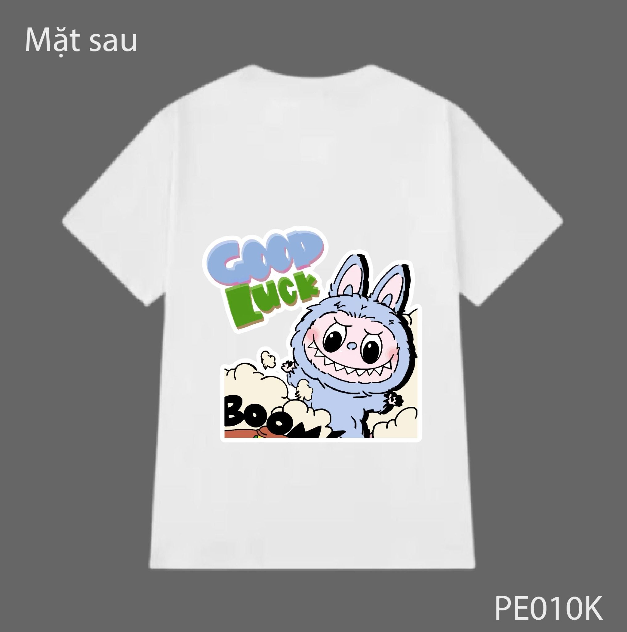 Sticker PET Labubu in chuyển nhiệt - hình ủi lên vải - nón - áo - quần Autono1 PE010