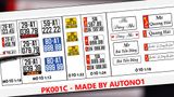  Biển số xe mô hình - số theo yêu cầu Autono1 PK001a 
