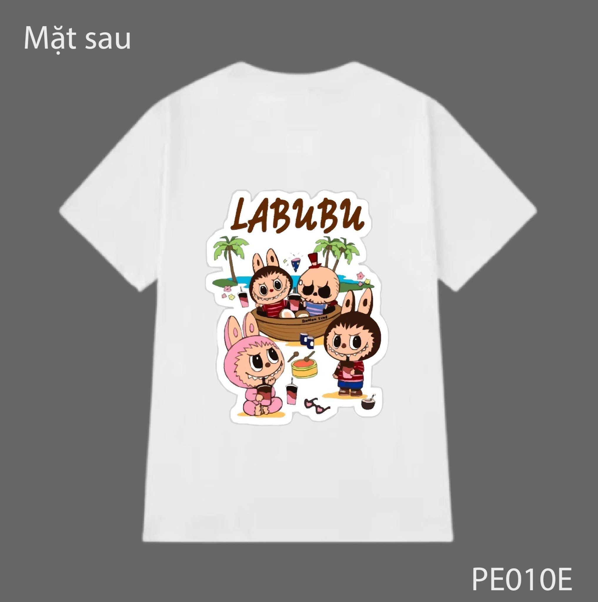 Sticker PET Labubu in chuyển nhiệt - hình ủi lên vải - nón - áo - quần Autono1 PE010