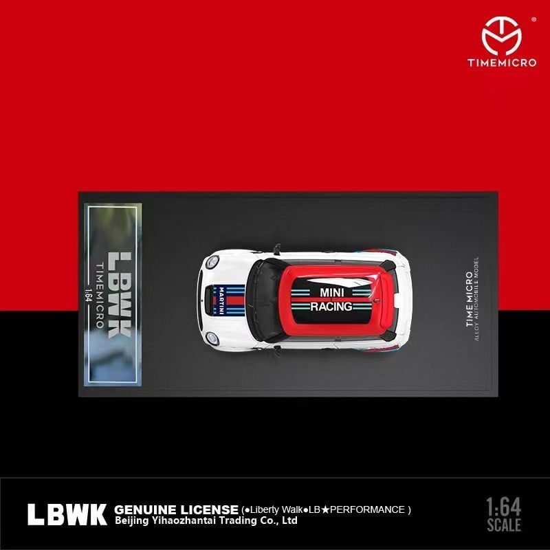 Mô hình xe Mini Cooper Martini racing LBWK Liberty Walk tỉ lệ 1:64 Time micro