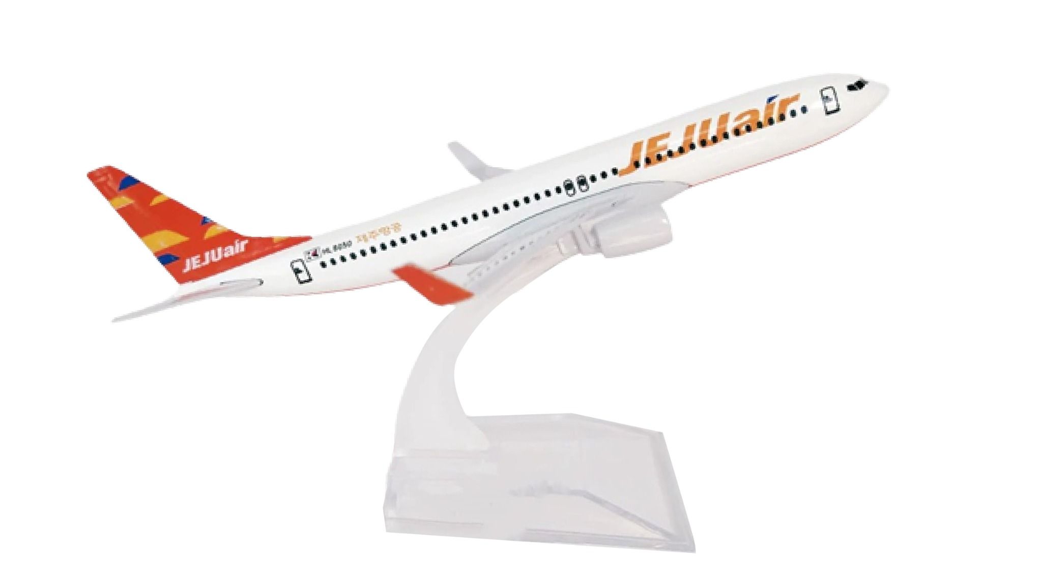 Mô hình máy bay vận chuyển Hàn Quốc Korea Jeju Air Boeing B737 16cm MB16038
