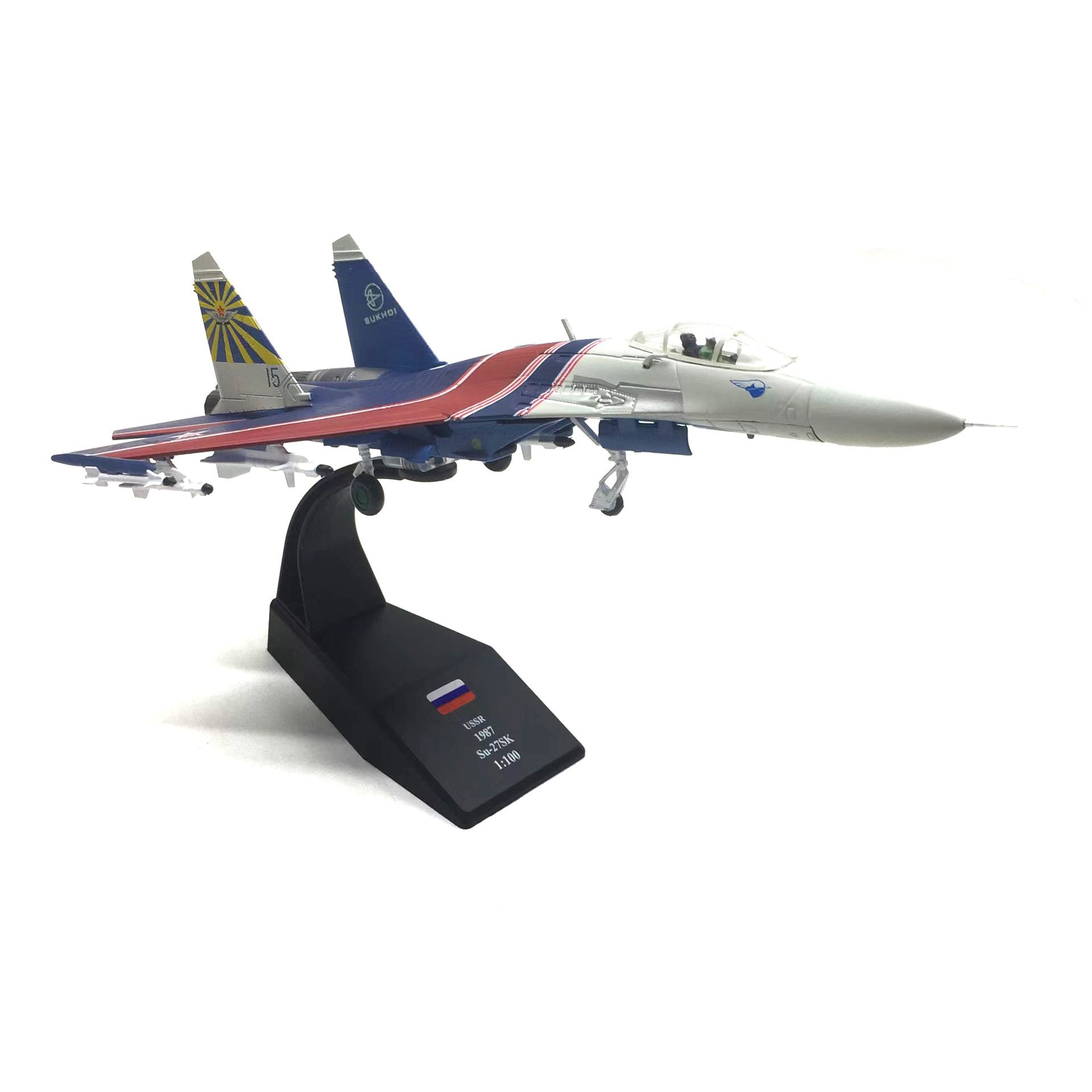  Mô hình máy bay chiến đấu Russia USSR 1987 SuKhoi 27 tỉ lệ 1:100 Ns models MBQS044 