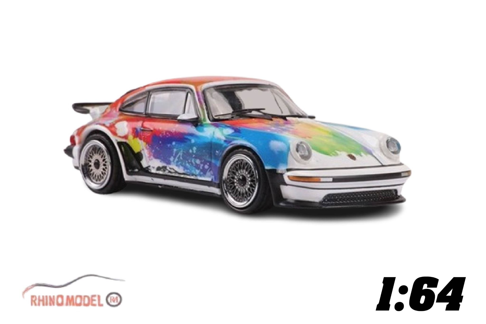 Mô hình xe Porsche Singer 930 Art Graffiti Turbo Study tỉ lệ 1:64 Rhino Model RM64-XN930-7
