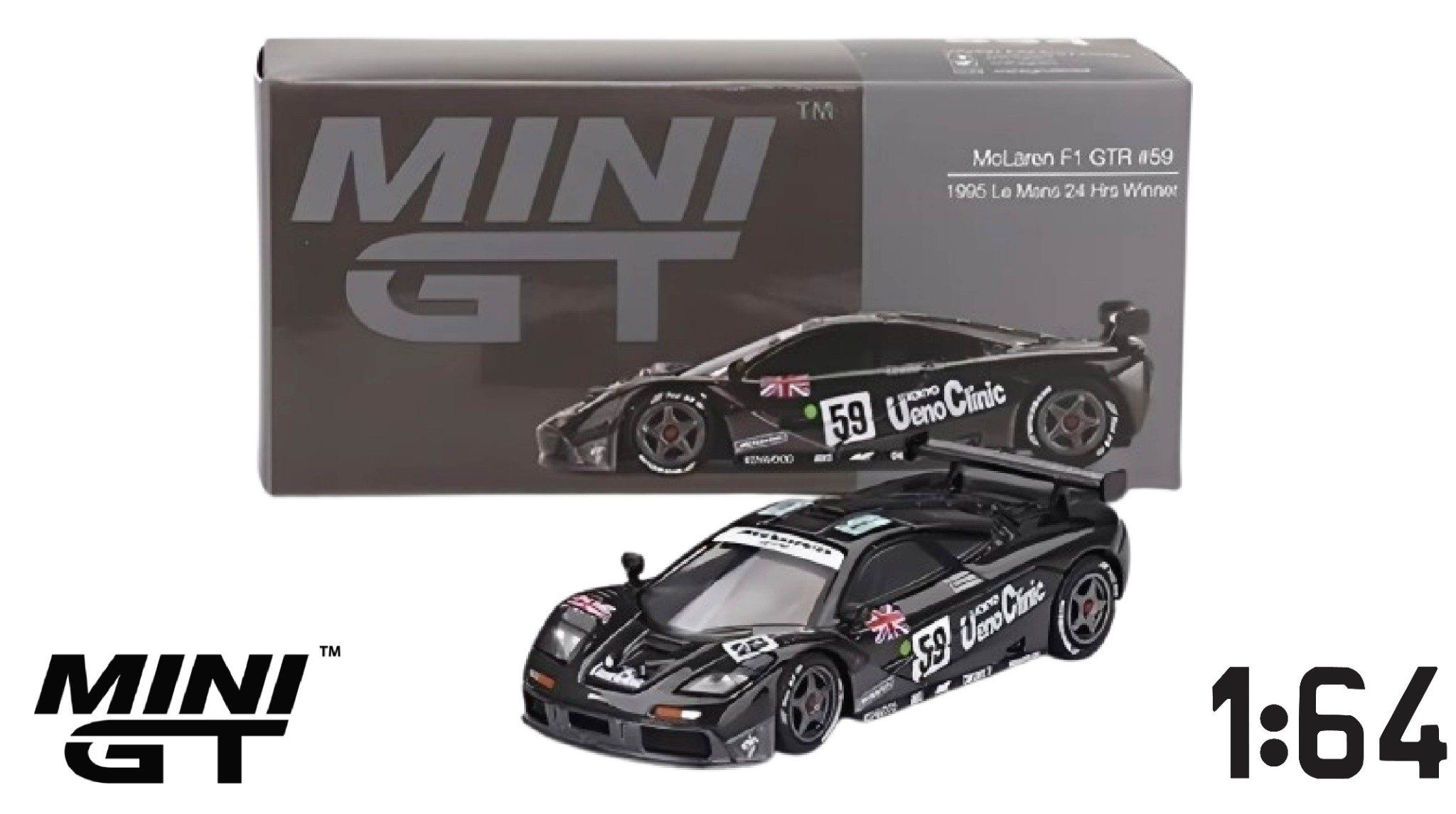 Mô hình xe McLaren F1 GTR #59 1995 Le Mans 24Hr Winner tỉ lệ 1:64 MiniGT MGT00534