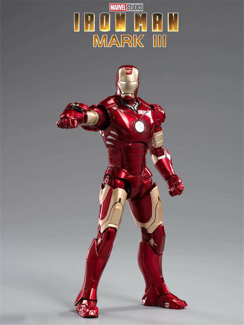 Mô hình nhân vật Marvel Iron man người sắt có đèn MK3 Mark III Avengers SHF tỉ lệ 1:10 18CM ZD Toys FG263