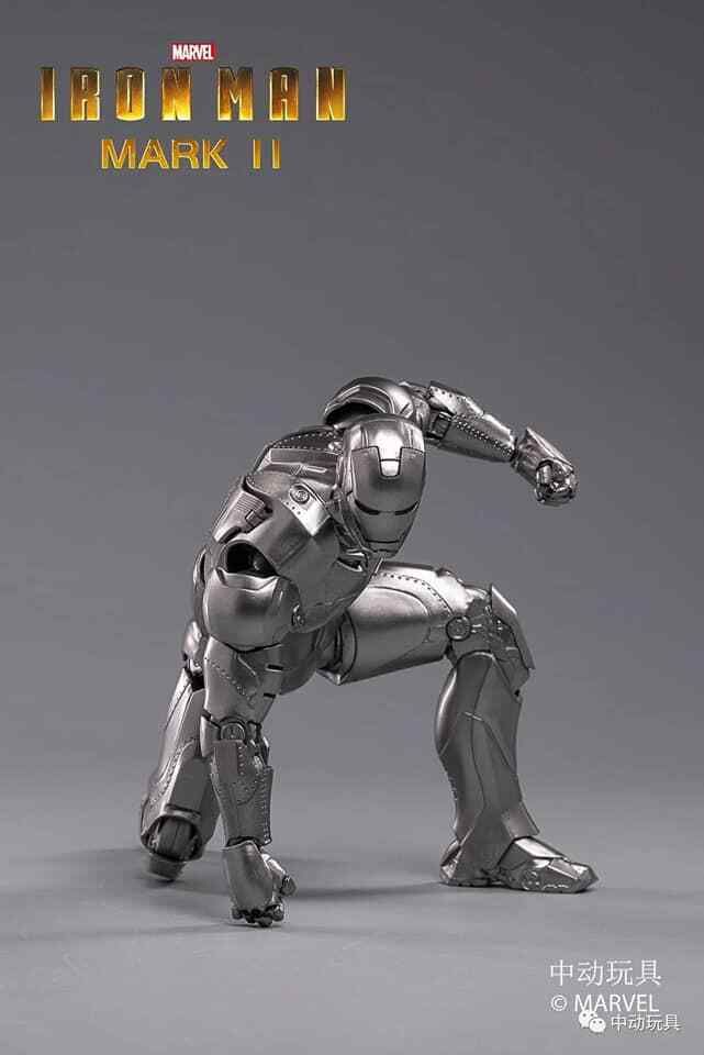 Mô hình nhân vật Marvel Iron man người sắt có đèn MK2 Mark II Avengers SHF tỉ lệ 1:10 18CM ZD Toys FG263