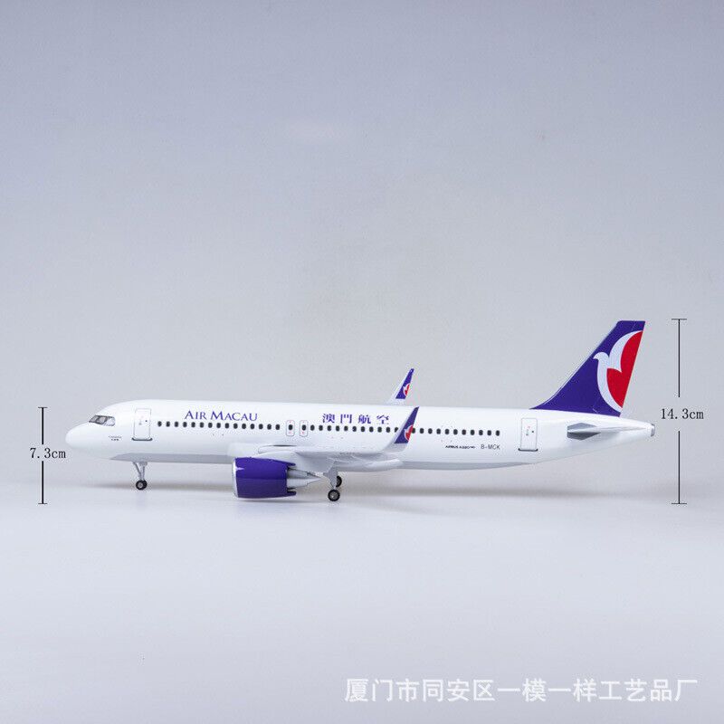  Mô hình máy bay China Macau Airbus A320 Neo 47cm có đèn led tự động theo tiếng vỗ tay hoặc chạm MB47057 