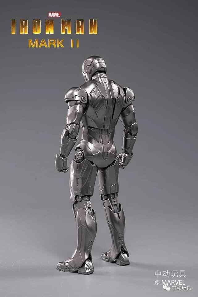 Mô hình nhân vật Marvel Iron man người sắt có đèn MK2 Mark II Avengers SHF tỉ lệ 1:10 18CM ZD Toys FG263
