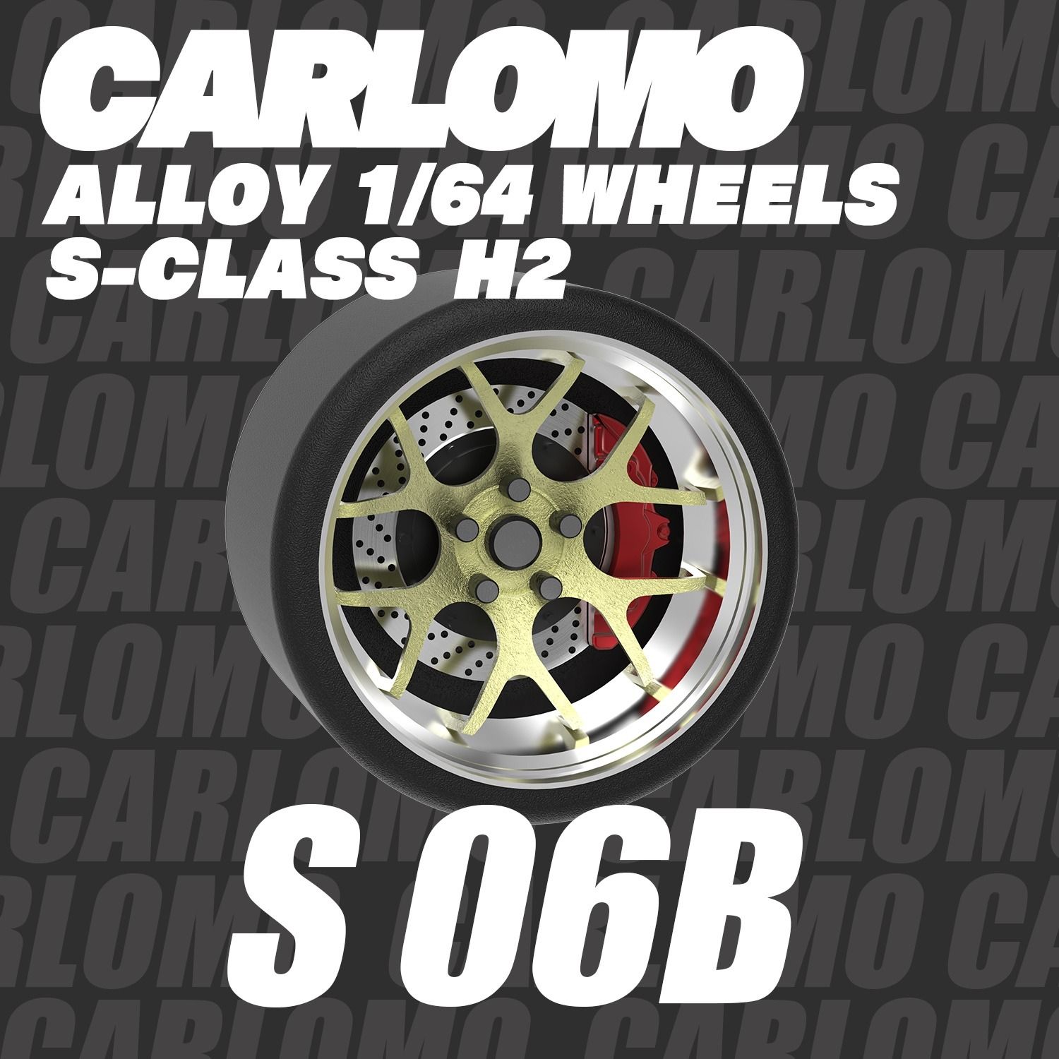 Phụ kiện độ bánh cho xe mô hình Carlomo Wheels S-Class kích thước 9,5mm bằng kim loại tỉ lệ 1:64 Carlomo S0