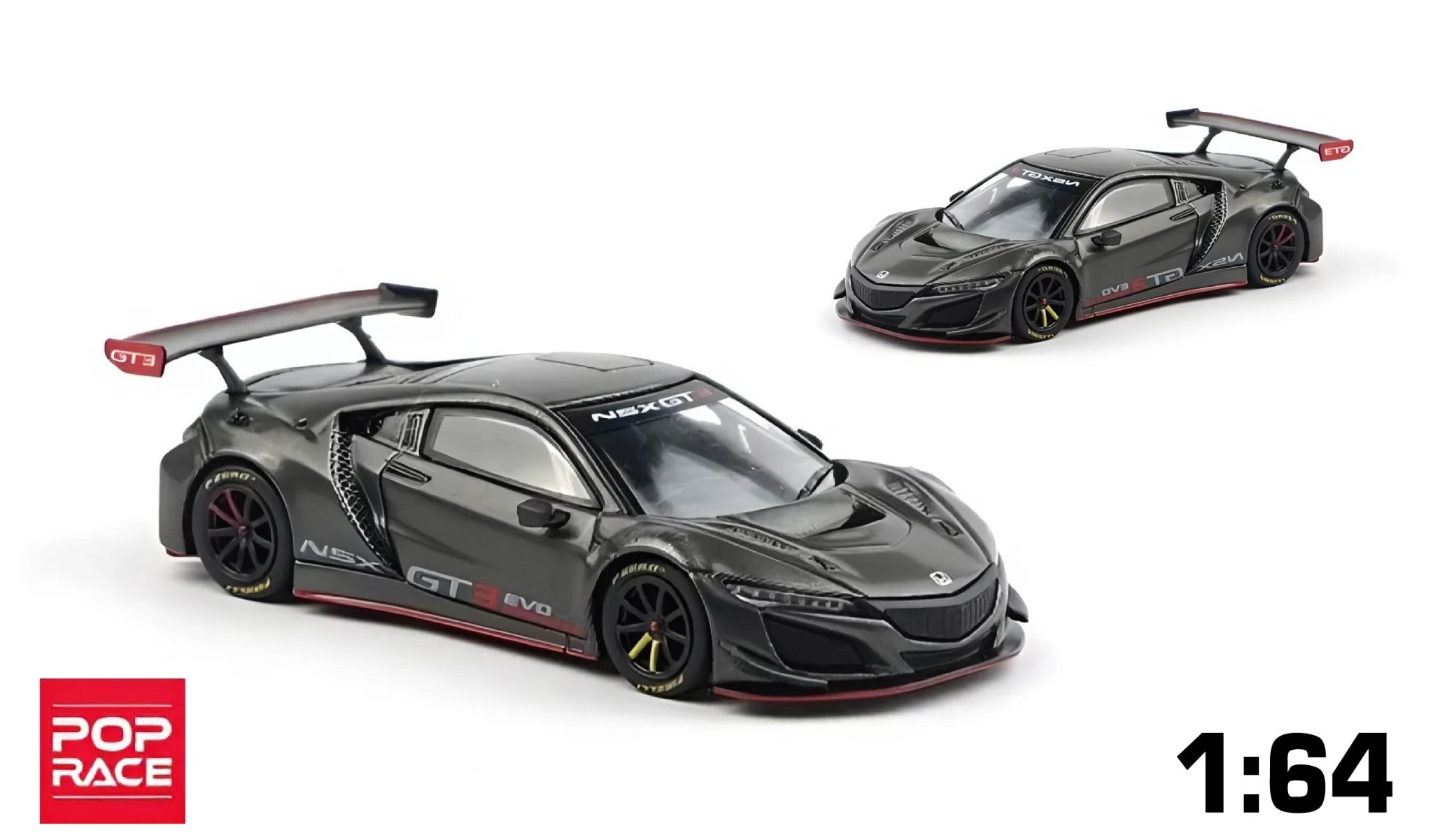 Mô hình xe Honda NSX GT3 EVO 22 full carbon 1:64 Poprace PR640159