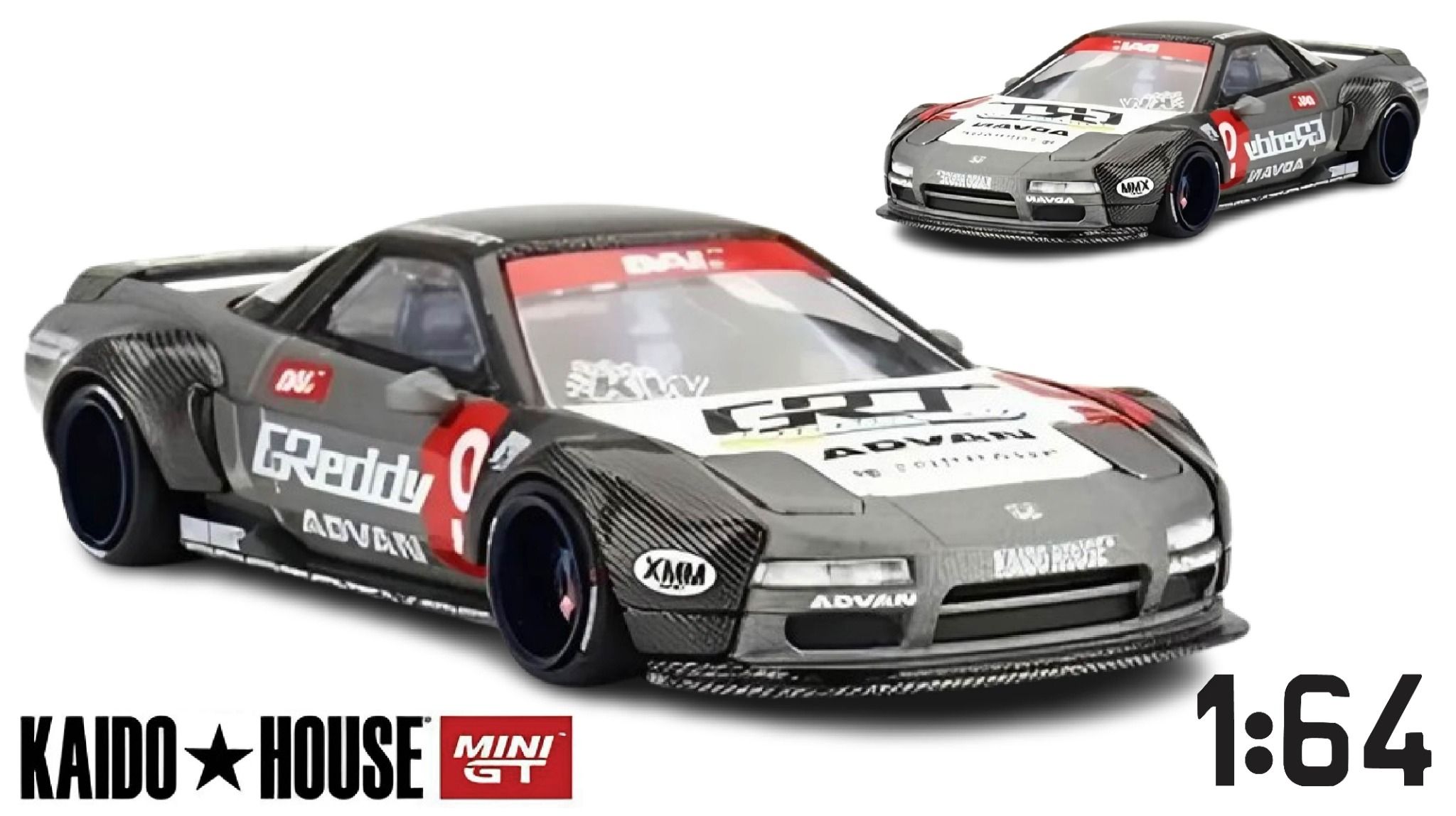 Mô hình xe Honda NSX Kaido Test Car Spec V1 tỉ lệ 1:64 Kaido House KHMG190