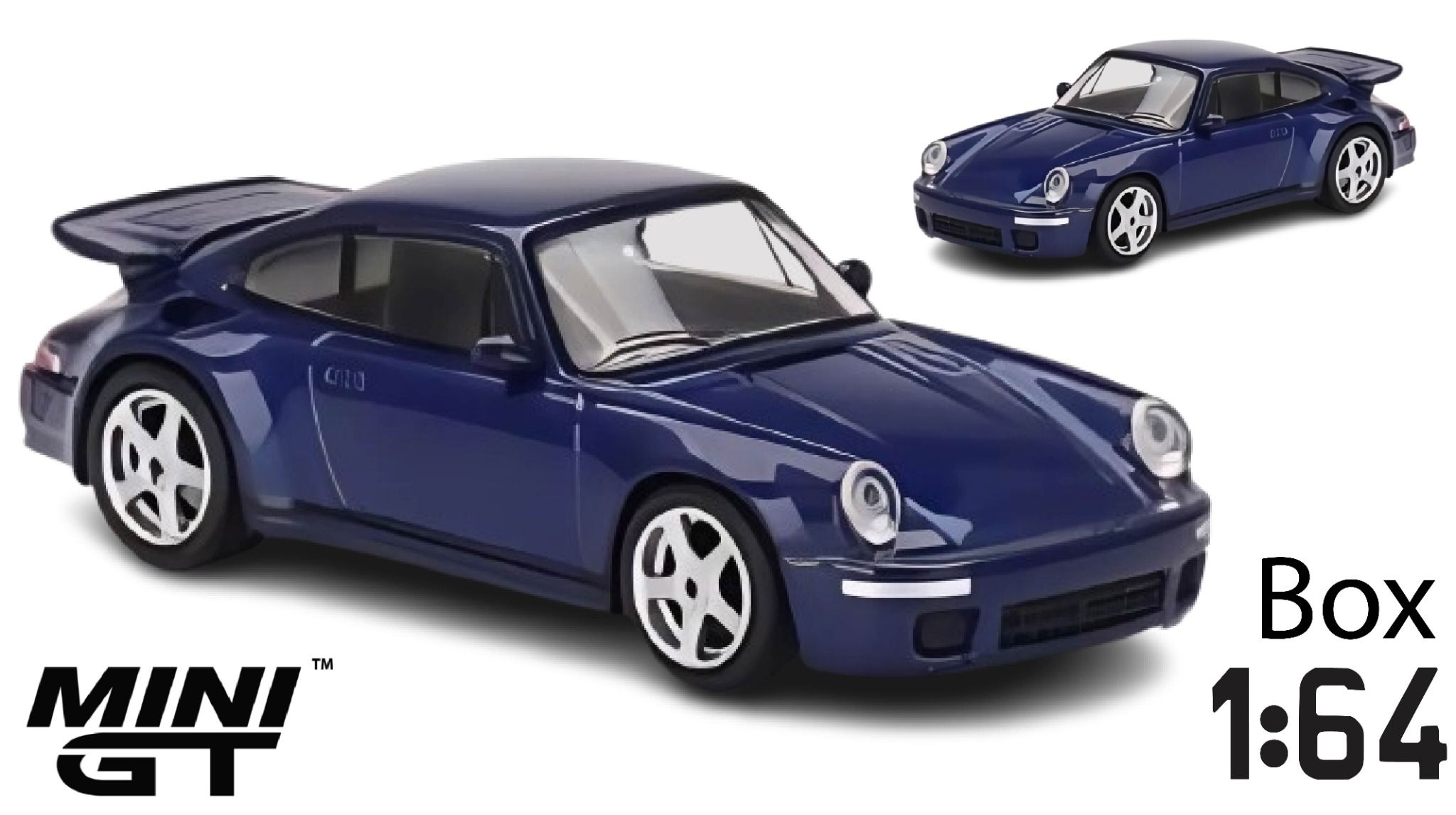 Mô hình xe RUF CTR Anniversary Dark Blue tỉ lệ 1:64 MiniGT MGT00451