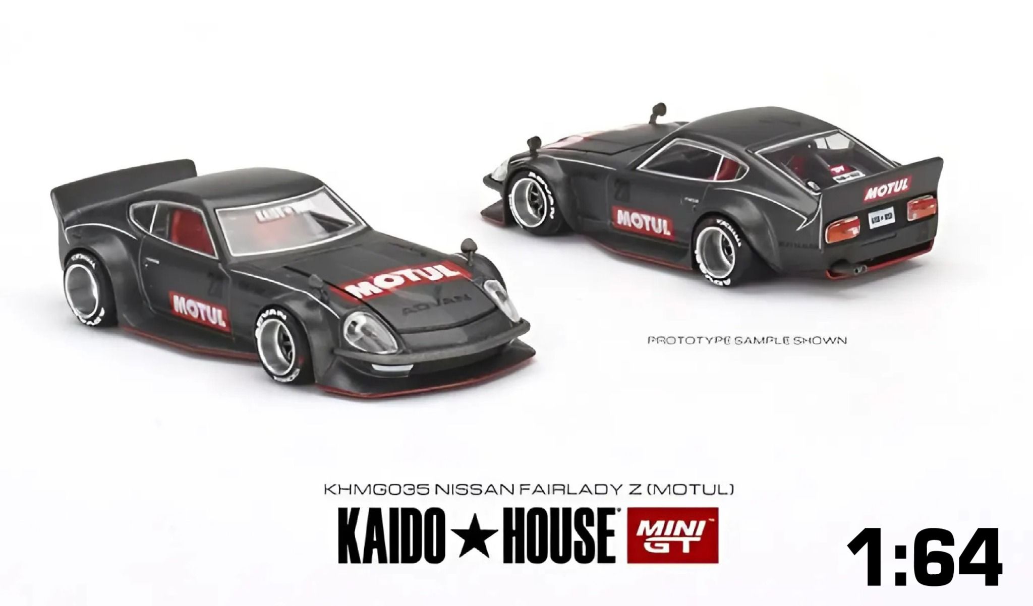 Mô hình xe Datsun KAIDO Fairlady Z MOTUL V1 tỉ lệ 1:64 Kaido House KHMG035 (Loose)