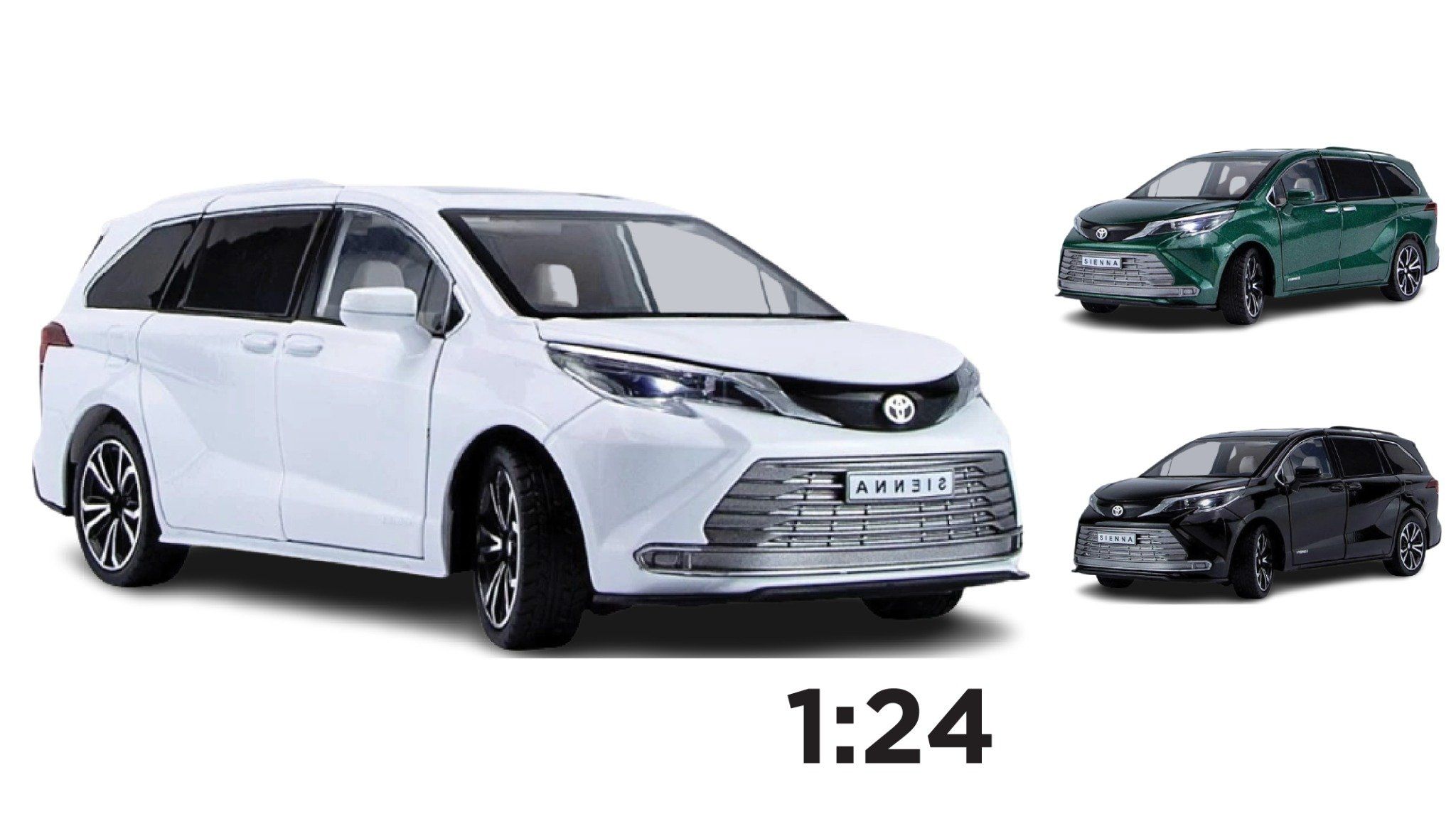  Mô hình xe Toyota Sienna Mpv 1:24 Hengteng Model OT416 