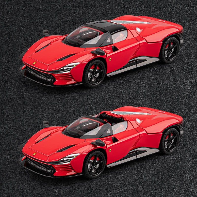 Mô hình xe Ferrari Daytona Sp3 full open - tháo mui được có âm thanh - đèn tỉ lệ 1:22 Jiaye model VB24415