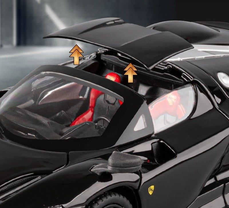 Mô hình xe Ferrari Daytona Sp3 full open - tháo mui được có âm thanh - đèn tỉ lệ 1:22 Jiaye model VB24415