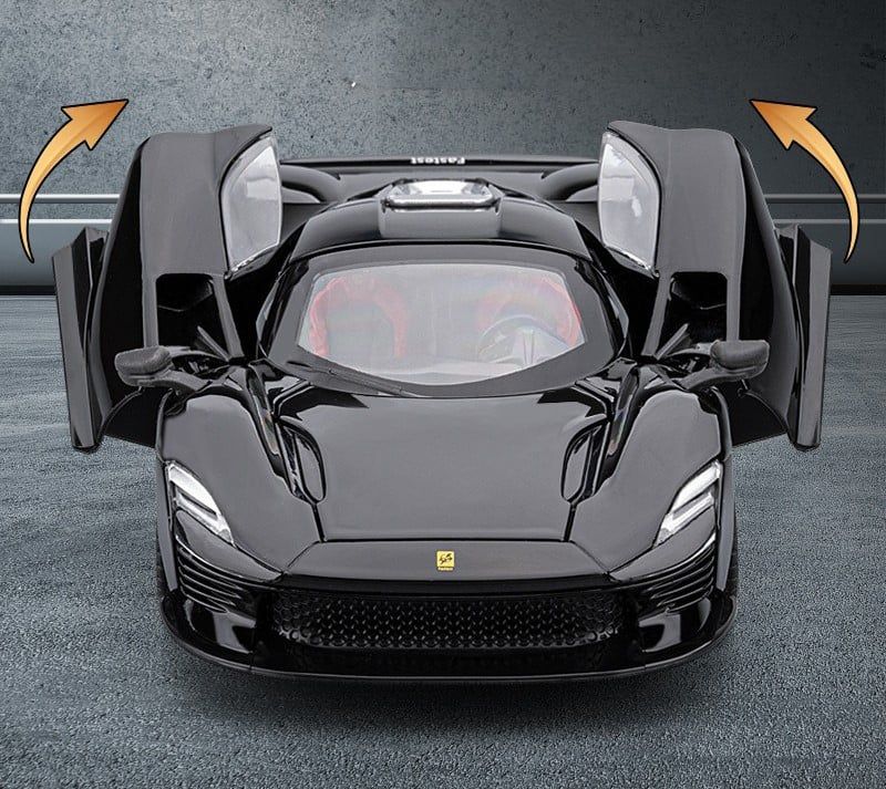 Mô hình xe Ferrari Daytona Sp3 full open - tháo mui được có âm thanh - đèn tỉ lệ 1:22 Jiaye model VB24415