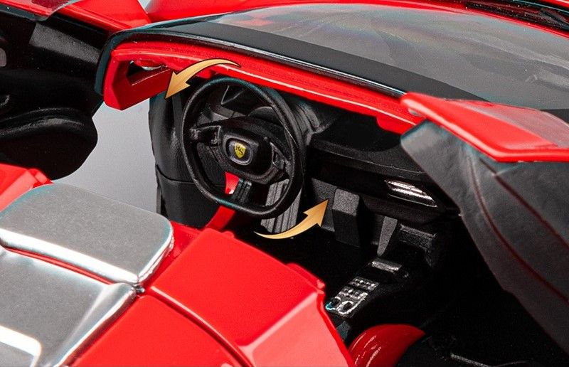 Mô hình xe Ferrari Daytona Sp3 full open - tháo mui được có âm thanh - đèn tỉ lệ 1:22 Jiaye model VB24415