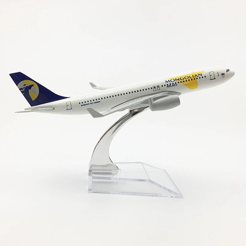Mô hình máy bay Mongolian Airlines Airbus A330 16cm MB16118