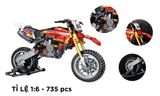  Mô hình xe mô tô lắp ghép cào cào Yamaha YZ450 - 735 pcs Technics tỉ lệ 1:6 LG029 