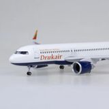  Mô hình máy bay Bhutan Airlines Drukair Airbus A320 Neo 47cm có đèn led tự động theo tiếng vỗ tay hoặc chạm MB47061 