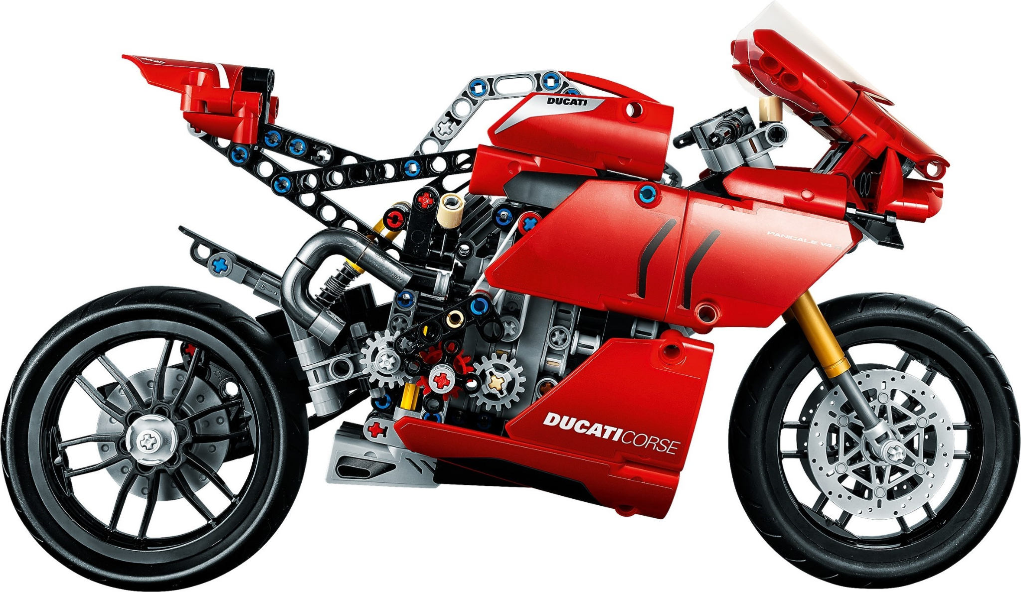 Mô hình xe mô tô lắp ghép Ducati Panigale V4R Technics 646 pcs tỉ lệ 1:5 LG032