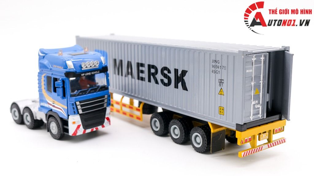 MÔ HÌNH XE CONTAINER CHỞ HÀNG 1:50 JINGBANG 7877A