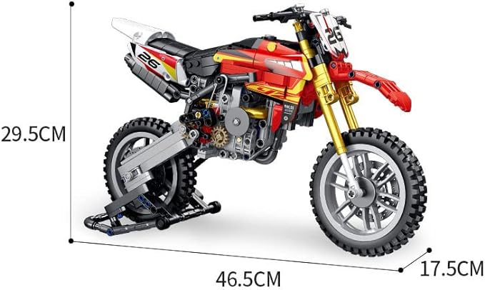  Mô hình xe mô tô lắp ghép cào cào Yamaha YZ450 - 735 pcs Technics tỉ lệ 1:6 LG029 