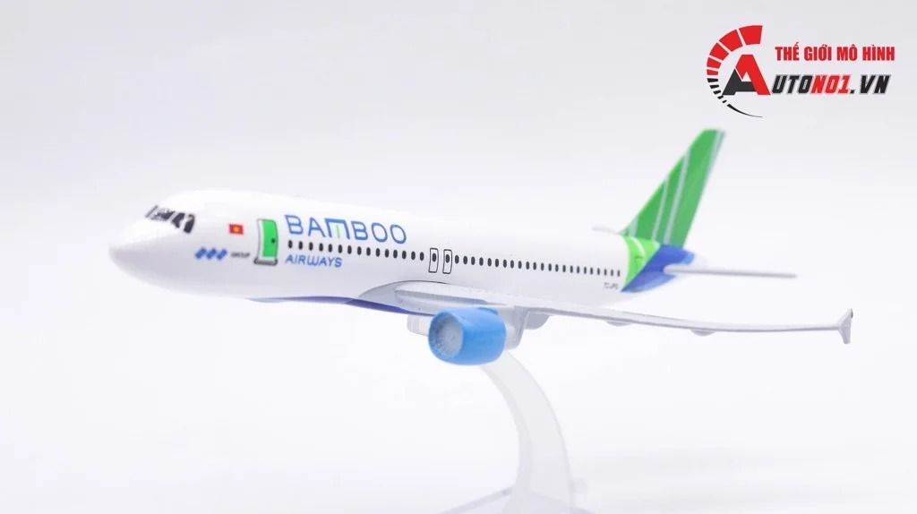 Mô hình máy bay Việt Nam Bamboo Airways Airbus A320 16cm MB16136