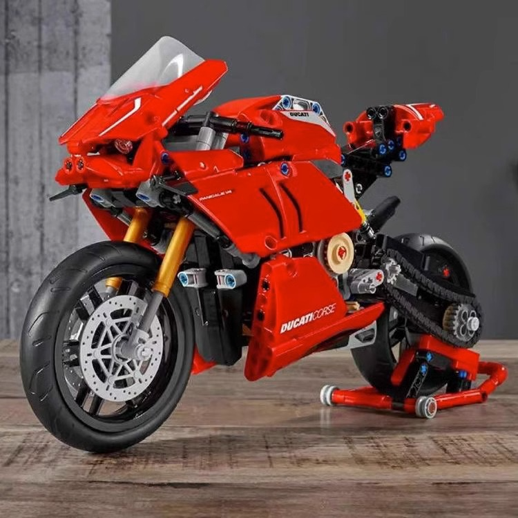 Mô hình xe mô tô lắp ghép Ducati Panigale V4R Technics 646 pcs tỉ lệ 1:5 LG032