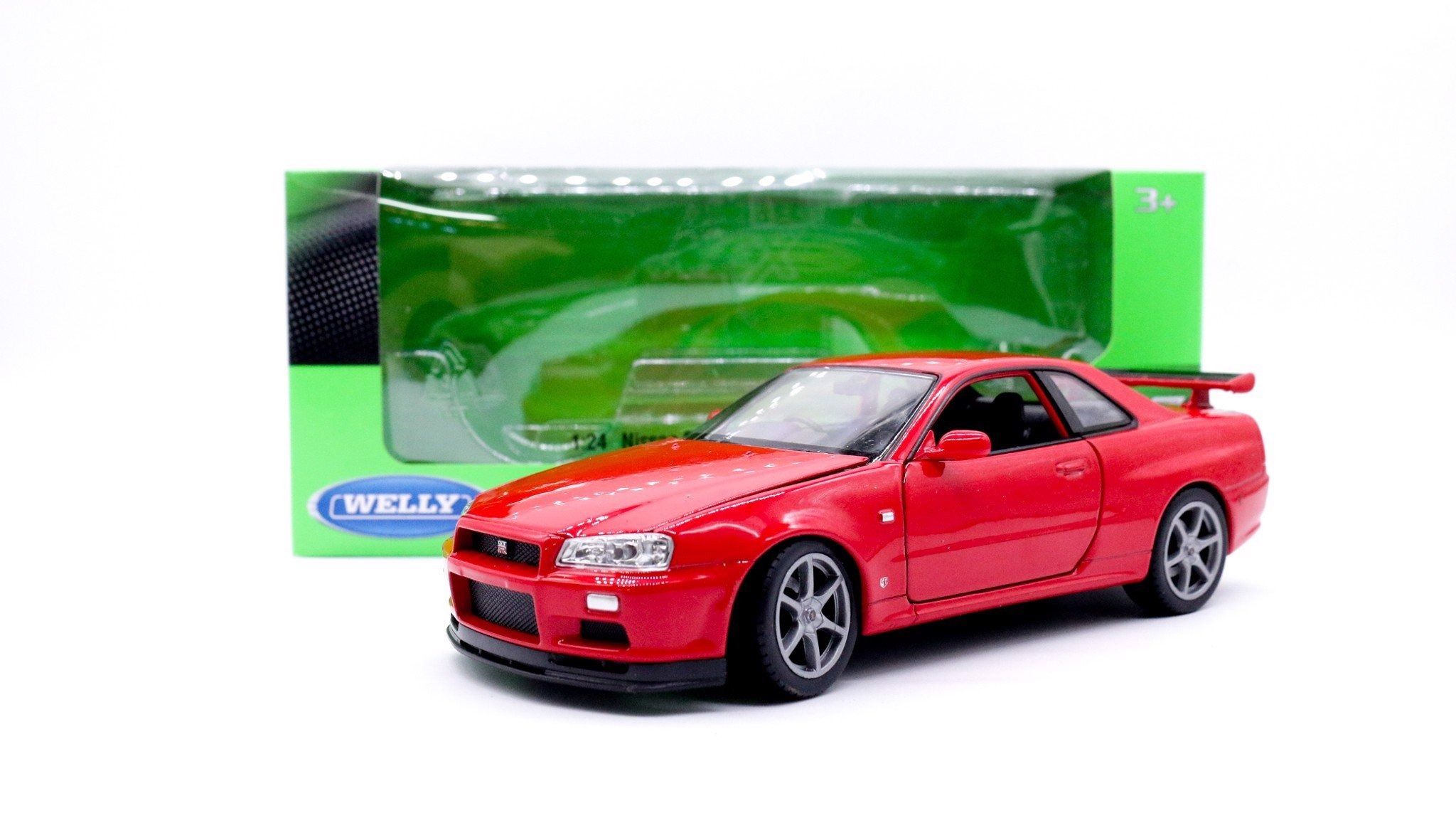 Mô hình xe Nissan Skyline Gt-R R34 có bản quyền 1:24 Welly OT132