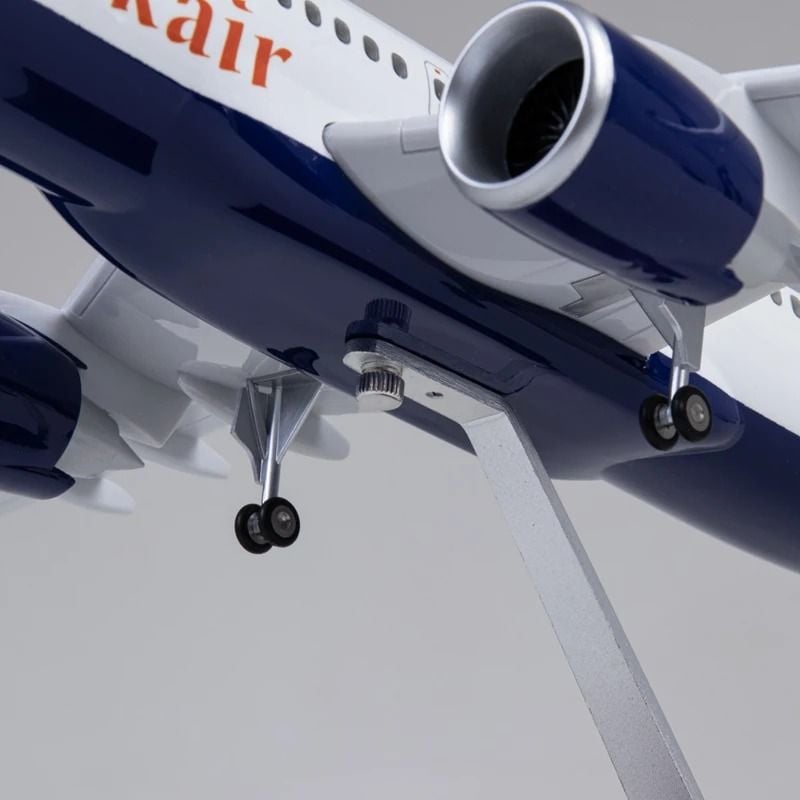 Mô hình máy bay Bhutan Airlines Drukair Airbus A320 Neo 47cm có đèn led tự động theo tiếng vỗ tay hoặc chạm MB47061